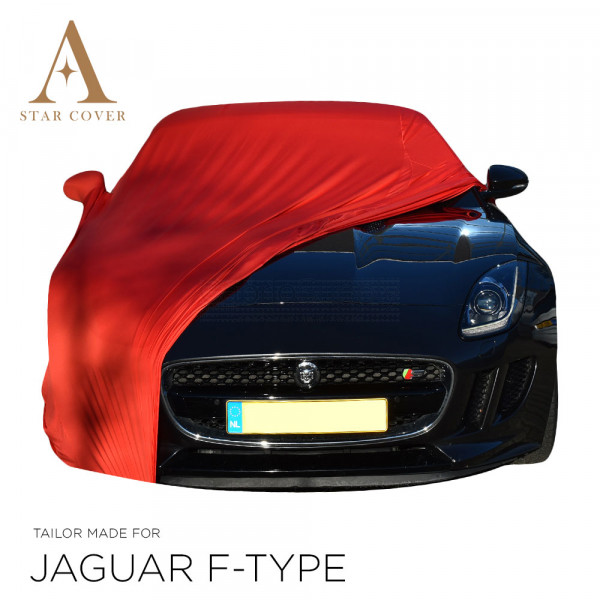 Jaguar F-type Convertible Indoor Cover - Mirror Pockets - Red