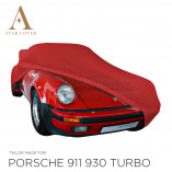 Porsche 911 930 Turbo 1975-1989  Indoor Cover  - Red - Mirror Pockets