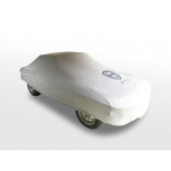 Lancia Fulvia Coupe Indoor Cover - Tailored with print - Silvergrey 