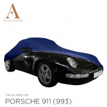 Porsche 911 Convertible (993) 1993-1998 - Indoor Car Cover - Blue - Mirror Pockets
