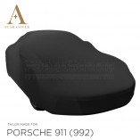 Porsche 911 992 without Aerokit Indoor Car Cover - Tailored - Black