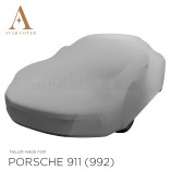 Porsche 911 992 Convertible without Aerokit indoor Cover - Tailored - Silvergrey