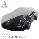 Porsche 911 992 Convertible without Aerokit indoor Cover - Tailored - Silvergrey