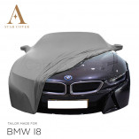 BMW i8 Roadster Indoor Car Cover - Mirror Pockets - Gray
