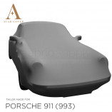 Porsche 911 Convertible (993) 1993-1998 - Indoor Car Cover - Gray - Mirror Pockets
