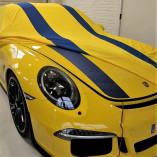 Porsche 911R 991 Car Cover - Tailored - Mirror Pockets - Yellow/Blue