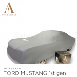 Ford Mustang I 1964-1967 Indoor Cover - Silvergrey with Pony emblem