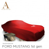 Ford Mustang I 1964-1967 Indoor Cover - Red with Pony emblem
