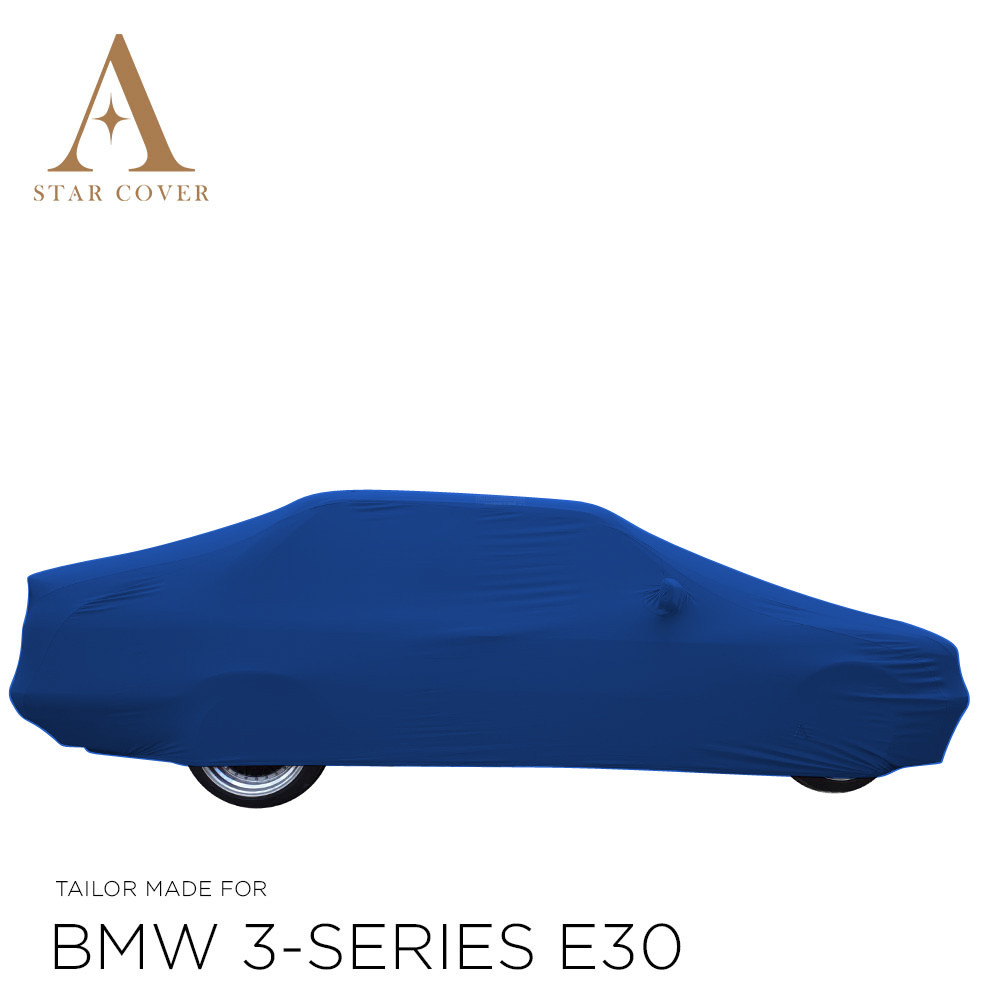 BMW 3 Series Convertible E30 Indoor Car Cover - Mirror Pockets - Blue