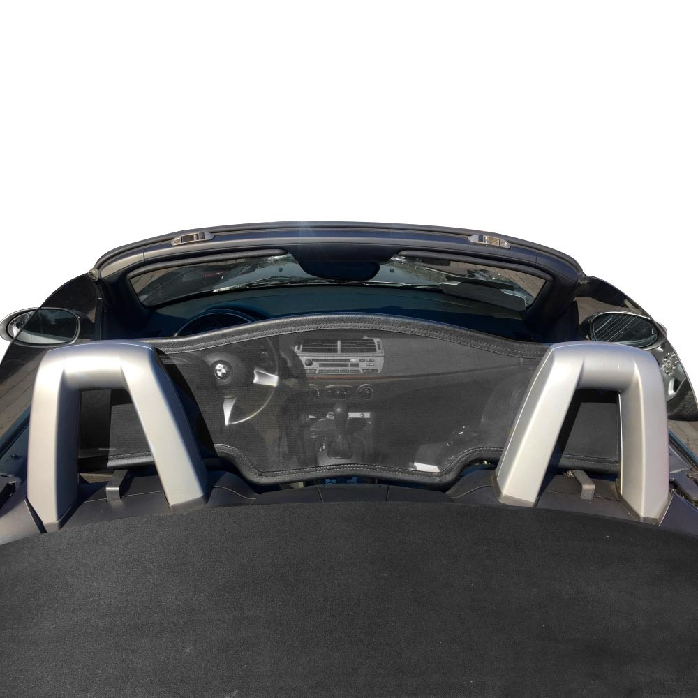BMW Z4 E85 Wind Deflector with Velcro Straps - Black 2003-2009 Made in EU Perfect Fit