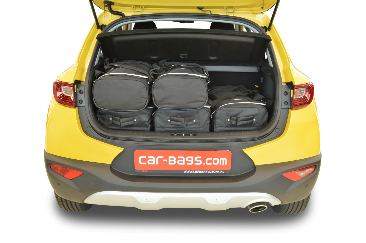 Kia Stonic (YB) 2017-present (adjustable boot floor in highest position)  Car-Bags travel bags