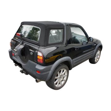 Toyota RAV4 (1997-2000) fabric hood with PVC windows - Black